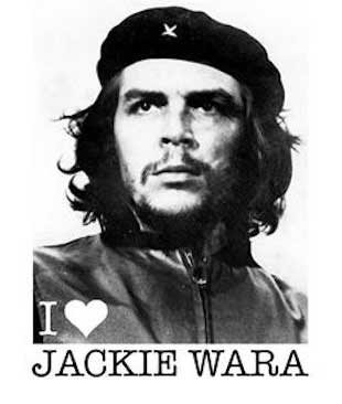 Wortspiel mit Che Guevara: 'I love Jackie Wara'