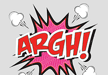 Popart Schriftzug: Aargh